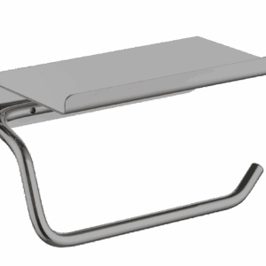Porta-rollo níquel cepillado de papel higiénico con repisa
