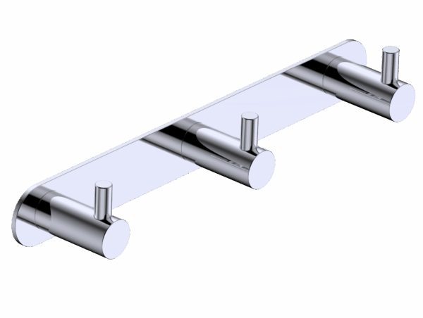 Percha triple cromo