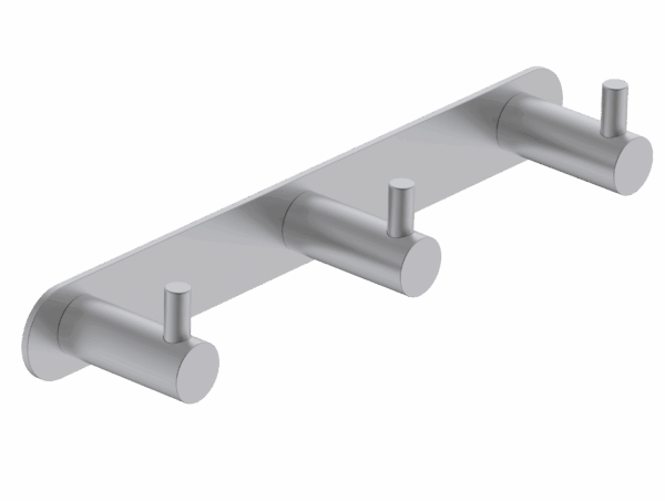 Percha triple níquel cepillado
