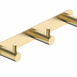 Percha triple oro cepillado