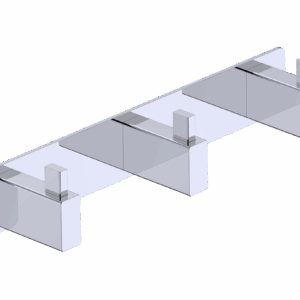 Percha triple cromo