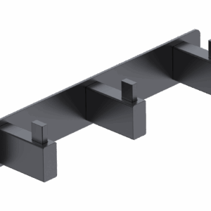 Percha triple negro mate