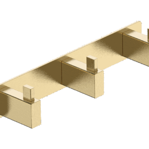 Percha triple oro cepillado