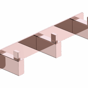 Percha triple oro rosa cepillado