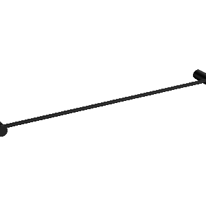 Toallero 40cm negro mate