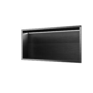 Hornacina horizontal con luz led en black gun metal