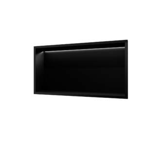 Hornacina horizontal con luz led en negro mate