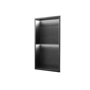 Hornacina vertical con luz led en black gun metal