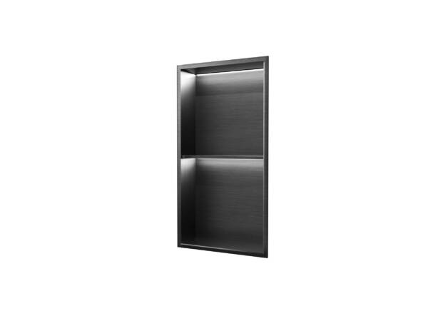 Hornacina vertical con luz led en black gun metal