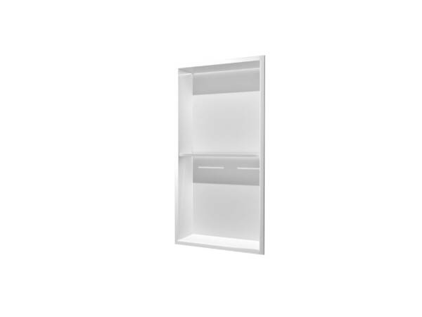 Hornacina vertical con luz led en blanco mate