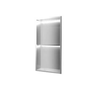 Hornacina vertical con luz led en níquel cepillado