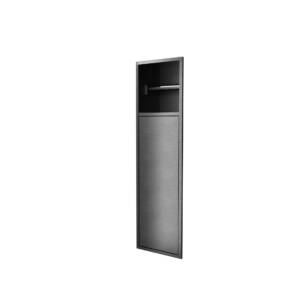 Hornacina vertical para escobillero y porta-rollo en black gun metal