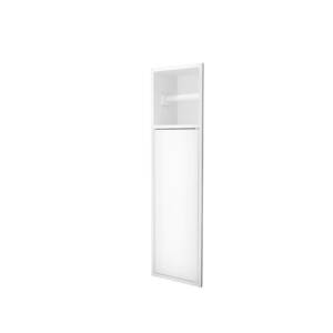 Hornacina vertical para escobillero y porta-rollo en blanco mate